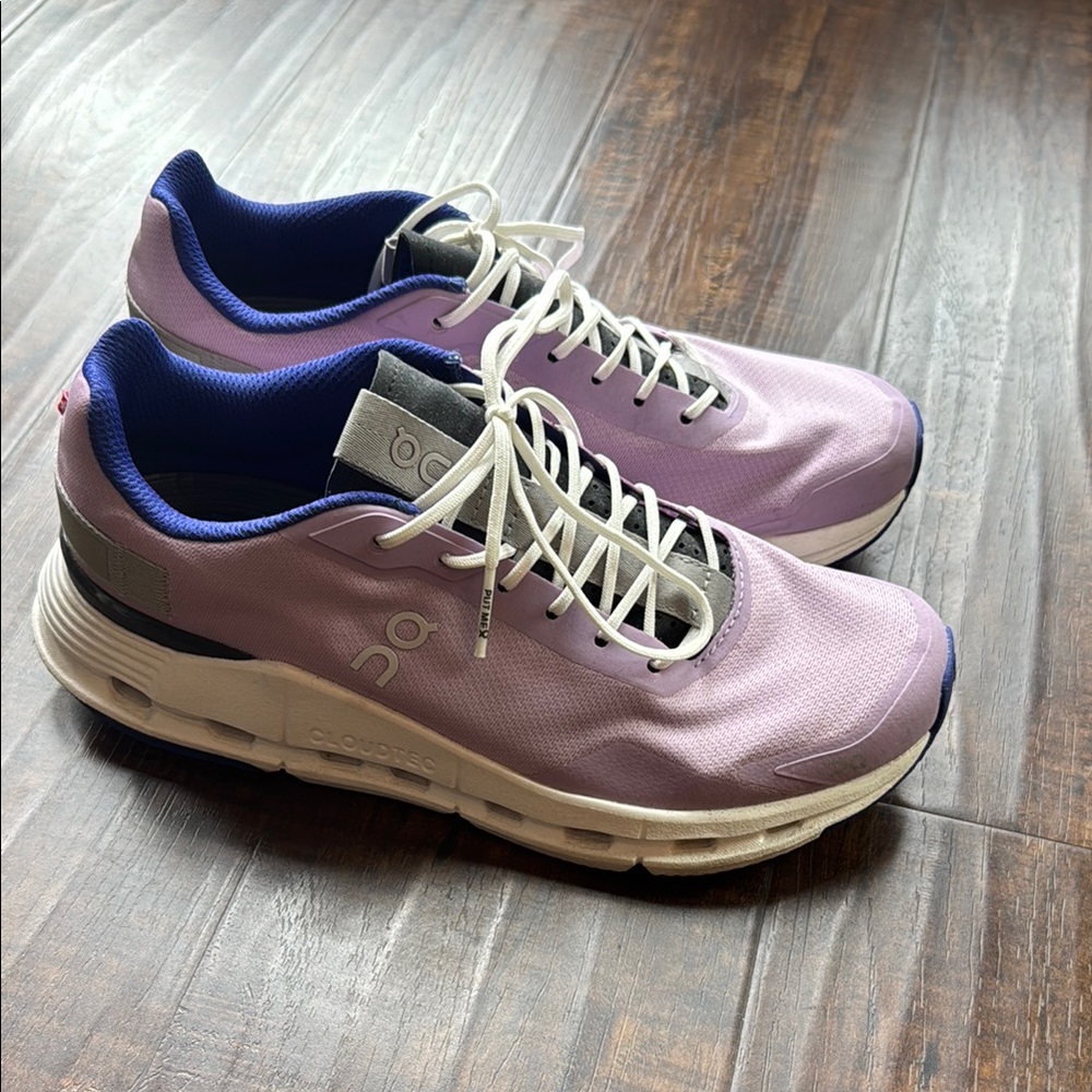 On Running Purple Sneakers with Chunky Sole and Modern Design